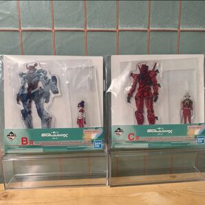 ガンダムジークアクス 一番くじ B賞 C賞 ビジュアルスタンド 2枚セット 未開封