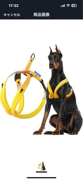 CROWN KONI 犬用ハーネス イエロー 1回試着のみ 毛羽立ち少しあり 引っ張り防止 首に窒息なし 簡単着脱