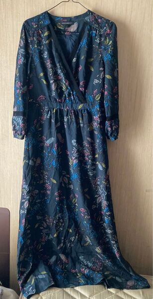 バナナリパブリック ロングワンピース 4 花柄 L カシュクールワンピース スカート