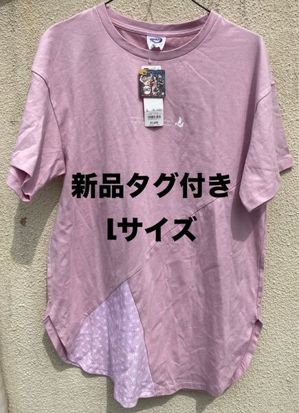 GU 鬼滅の刃 オーバーサイズコンビTシャツ 新品 L ピンク ユニクロ
