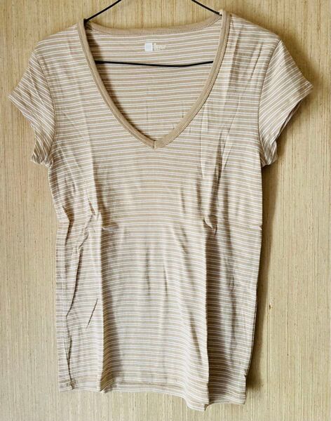 GAP ギャップ VネックTシャツ M ボーダー カットソー トップス ユニクロ