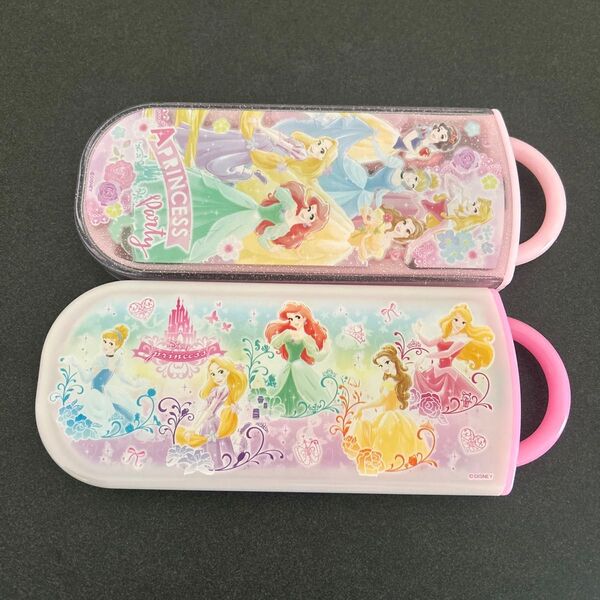 ディズニープリンセス カトラリーケース 2個セット