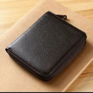 クレジットカードケース 大容量 メンズ ブラック 黒色 カード入れ メンズ たくさん入る ジッパー式 シンプル