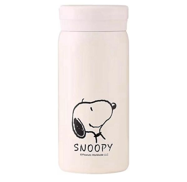 スヌーピー 水筒 魔法瓶 白 ステンレスボトル 200ml 保温 保冷 PEANUTS 子ども 人気 新品