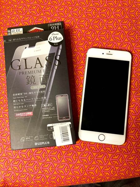 iPhone6 plus ゴールド 128GB au ★ガラス保護フィルム付き iPhone6 Plus