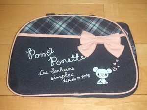 * prompt decision [ unused ]pom ponette@ Pom Ponette check & ribbon bag @ Mini bag @ lesson bag *