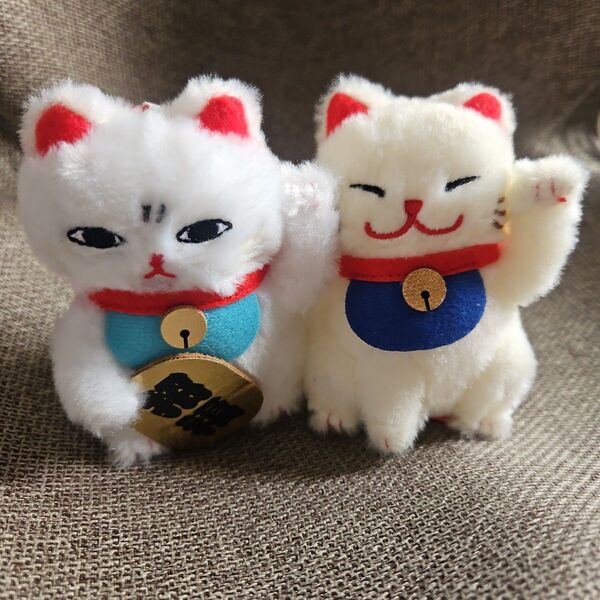 福招き猫のニャン吉 ぬいぐるみキーホルダーセット アミューズメント景品
