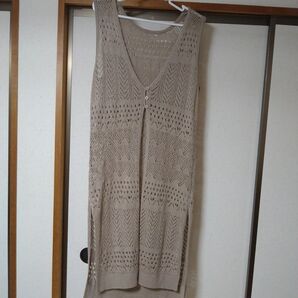ROMEO透かし編みロングベスト