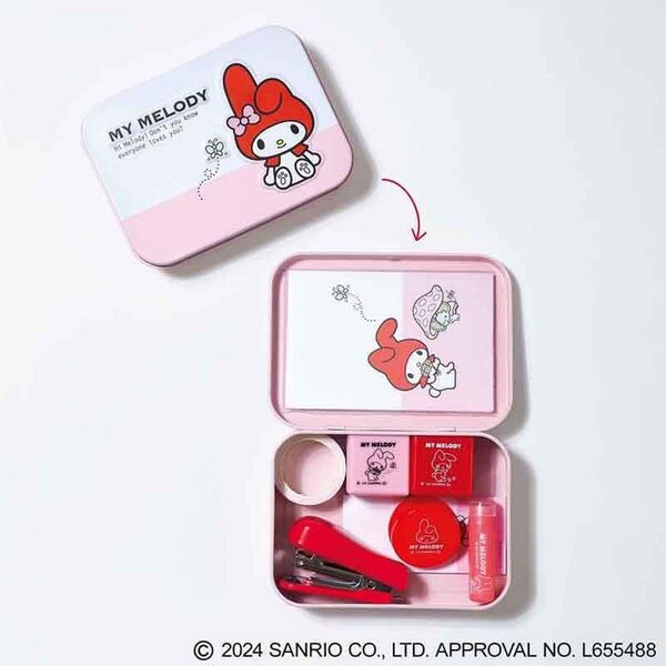 GLOW グロー 2025年 2月号 増刊 付録 マイメロディ 缶ケース入りミニ文具セット!