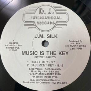 J.M. Silk Music Is The Key D.J. International シカゴ・ハウス ディープハウス