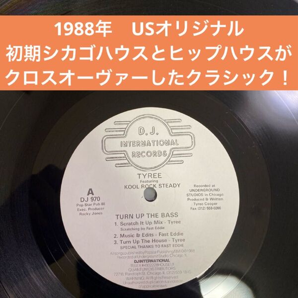 Tyree シカゴハウス ヒップハウス D.J. International Larry Heard Trax USオリジナル盤