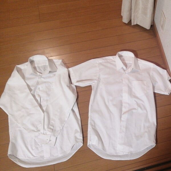 ★中古★白シャツ★スクールシャツ★ 長袖と半袖 2枚セット★155cm