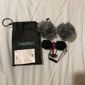SAIREN T-Mic 3.5mm Vlog Microphone Vlog 外付けマイク マイク 風防付 雑音防止