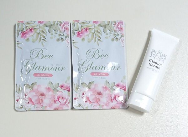 ビーグラマー《30粒 / 2袋》・グラマジェンヌ ジェル状クリーム《80g》 Bee glamour バストケアクリーム付