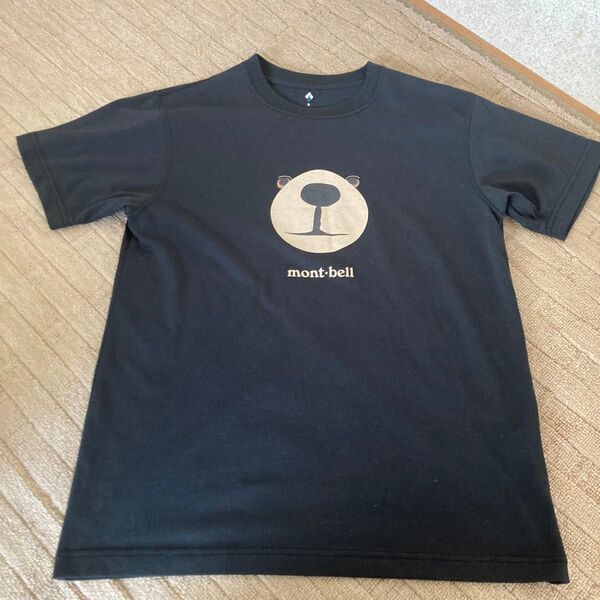 モンベルベア、熊クマ半袖Tシャツ、黒、Sサイズ mont-bell