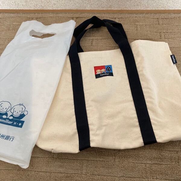 池田泉州銀行、ファミリア、帆布トートバッグ、美品。非売品。