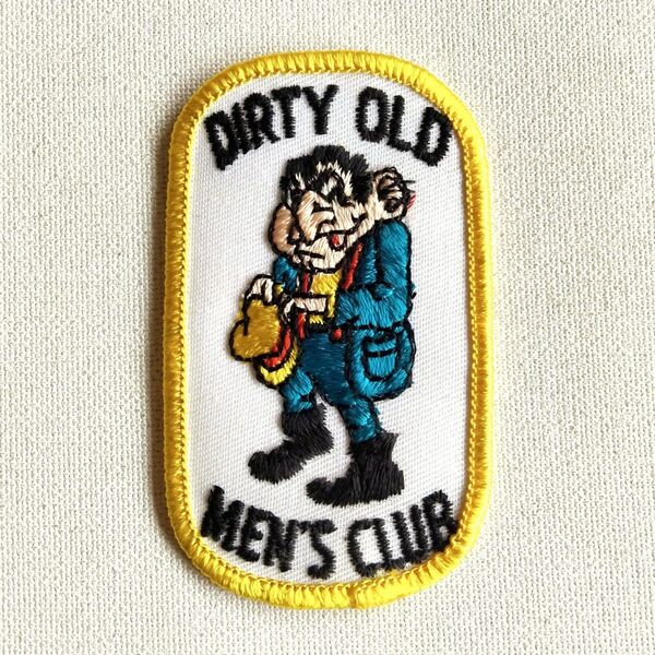 DIRTY OLD MEN’S CLUB ワッペン 刺繍 ビンテージ アメリカ USA トラッカー アンティーク