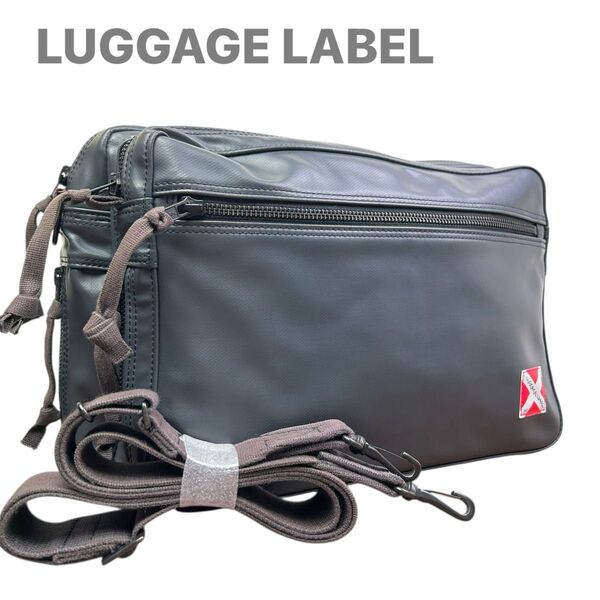 LUGGAGE LABEL ラゲッジレーベル ニューライナー ショルダーバッグ セカンドバッグ 2way w拡張 グレー A4