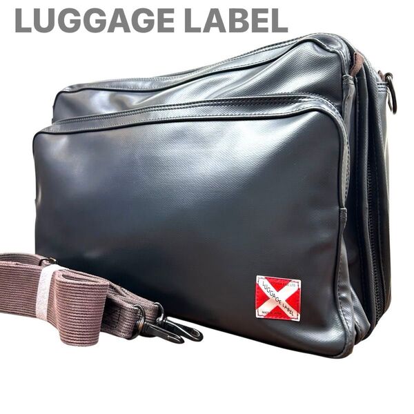 LUGGAGE LABEL ラゲッジレーベル ニューライナー ショルダーバッグ セカンドバッグ 2way 赤バッテン 2層式