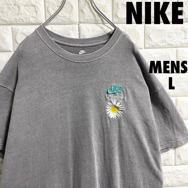 NIKE ナイキ 刺繍ロゴ 半袖Tシャツ メンズLサイズ