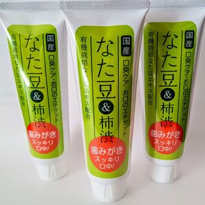 ★3本★ 120g★なた豆柿渋歯磨き 歯みがき粉 なた豆 柿渋 歯みがき粉