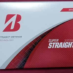 ホワイト★1ダース★ブリジストン スーパーストレート 新品 2025年モデル ゴルフボール