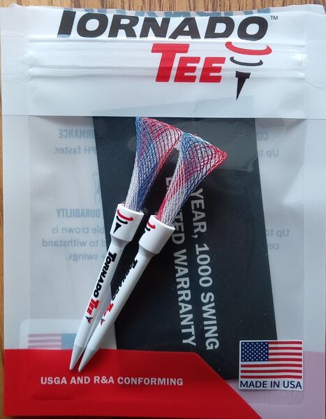 2本★TORNADO TEE RED&WHITE&BLUE ★トルネードティー レッド&ホワイト&ブルー★(3.25インチ)