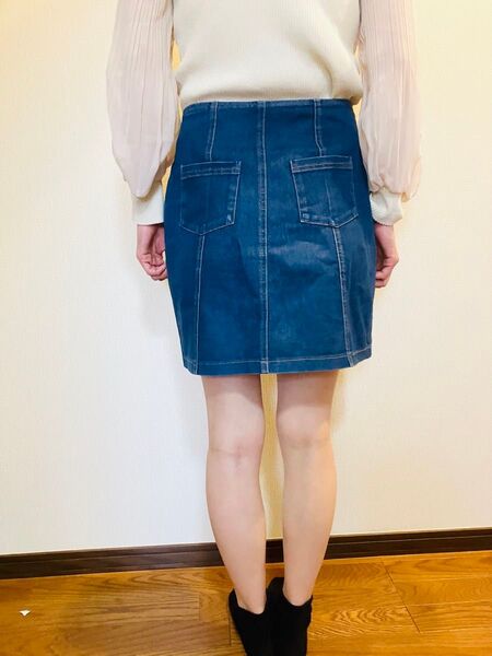 デニム ミニスカート 台形スカート