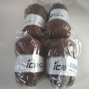 新品 未使用 ブラウン① IceYarns アイスヤーン 毛糸 ソックヤーン 靴下 手芸材料 編物 編み物