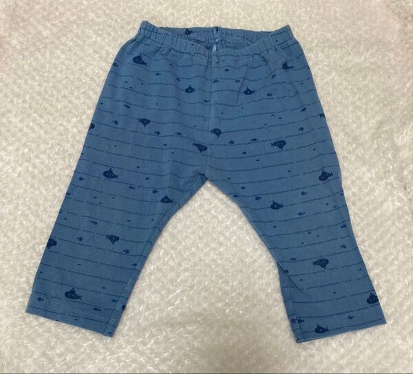UNIQLO 七分丈パンツ 100 潜水艦 青 レギンス パンツ