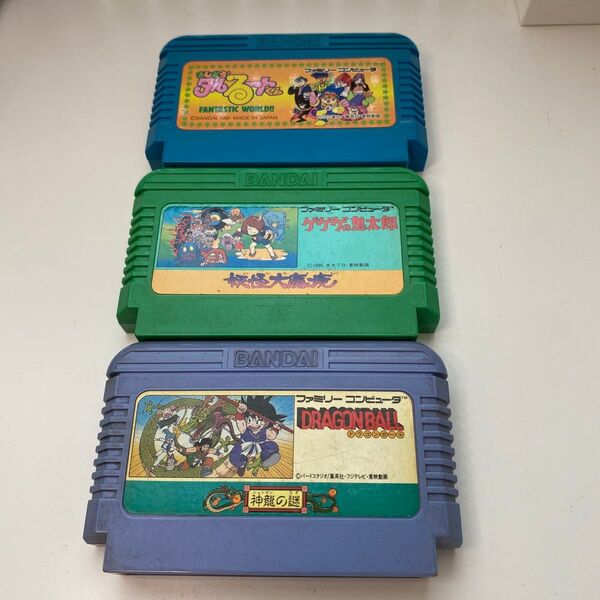 ファミコン ソフト セット (ドラゴンボール、ゲゲゲの鬼太郎、まじかるタルるートくん)