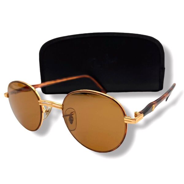 Ray-Ban レイバン サングラス アイウェア ブラウン 茶色 ゴールド べっ甲 鼈甲 べっこう W2546 度無し ケース付