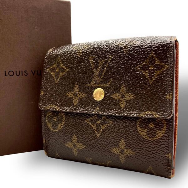 LOUIS VUITTON ルイヴィトン ポルトモネ ビエ カルトクレディ モノグラム M61652 二つ折り財布 ブラウン
