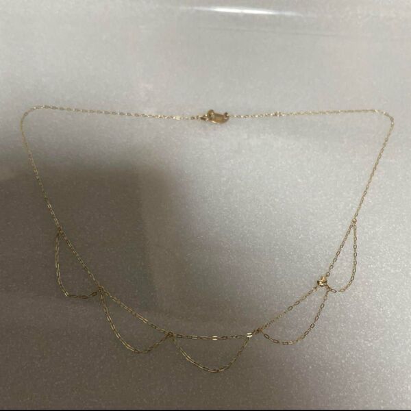 希少美品 ツモリチサト K10 YGフリフリル 猫 ネコ ネックレス