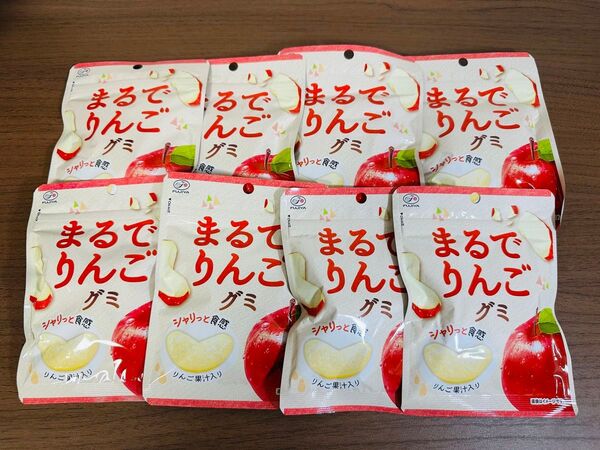 不二家 まるでりんごグミ 8個セット シャリっと食感