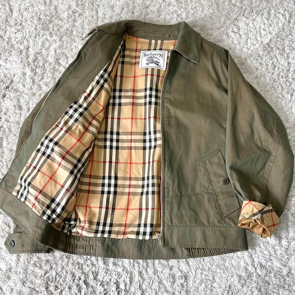 【レア】バーバリー 90’s ノバチェック スウィングトップ ジャケット 玉虫色 BURBERRY ブルゾン