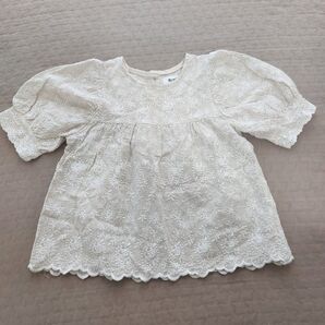 Bymimi 韓国子供服 レース コットン ブラウス 100 (used)