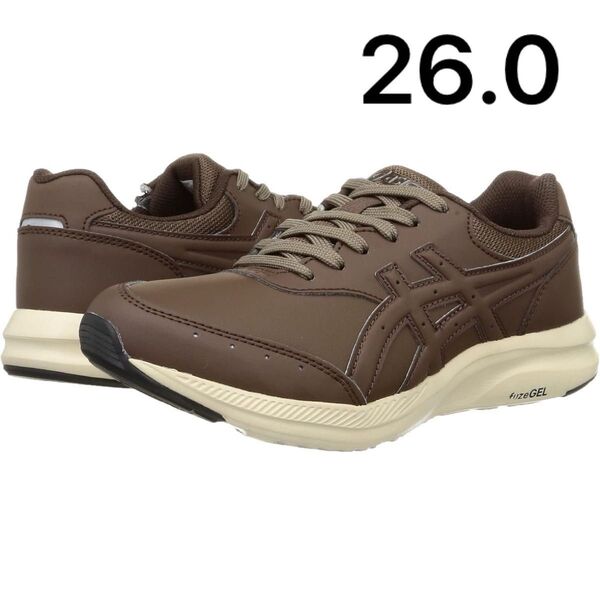 アシックスウォーキング ファスナー付きスニーカー ゲルファンウォーカー エキストラワイド メンズ ASICS 26㎝