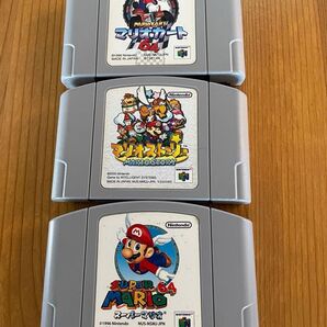 ニンテンドー64 ソフト マリオストーリーとスーパーマリオとマリオカートの3本セット 動作確認済