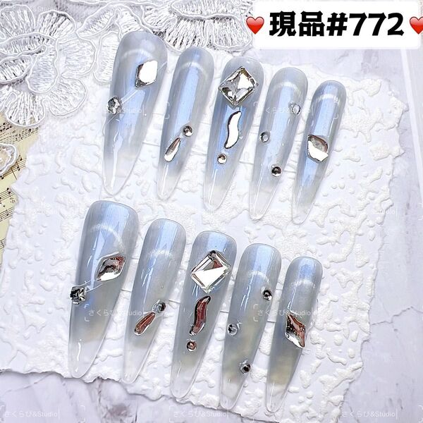 772ネイルチップ 量産型サブカル地雷系チークかわいい韓国現品ネイルチップつけ爪ギャルサブカル地雷推しネイル現品y2k痛ネイル