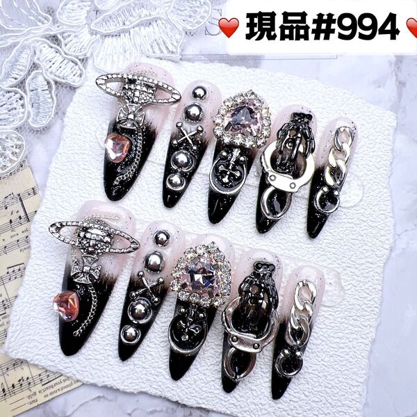 994ネイルチップ 量産型サブカル地雷系チークかわいい韓国現品ネイルチップつけ爪ギャルサブカル地雷推しネイル現品y2k痛ネイル