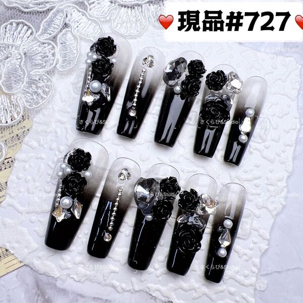 727ネイルチップ 量産型サブカル地雷系チークかわいい韓国現品ネイルチップつけ爪ギャルサブカル地雷推しネイル現品y2k痛ネイル