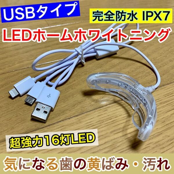 【USB接続/16灯式LED】歯科ホームホワイトニング/セルフホワイトニング