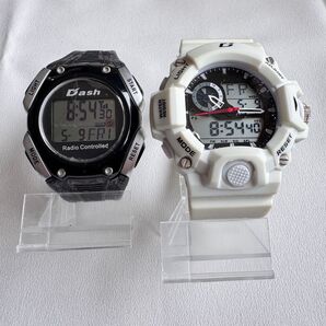 2本セット 未使用 電波デジタル・アナデジ時計 訳あり処分品
