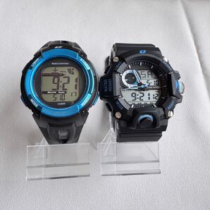 2本セット 未使用 電波デジタル・アナデジ時計 訳あり処分品