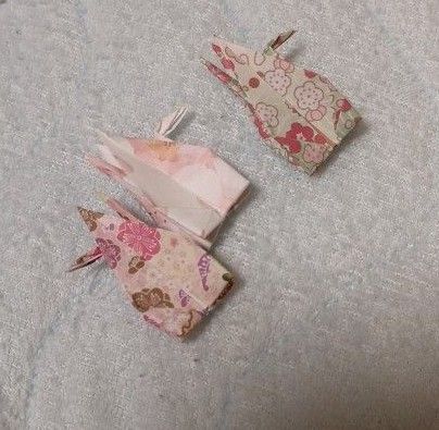 ハンドメイド 首折り済み 花柄 折り鶴 160羽