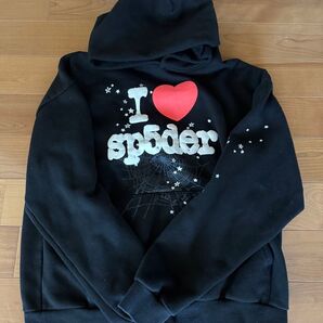 sp5der パーカー ブラック