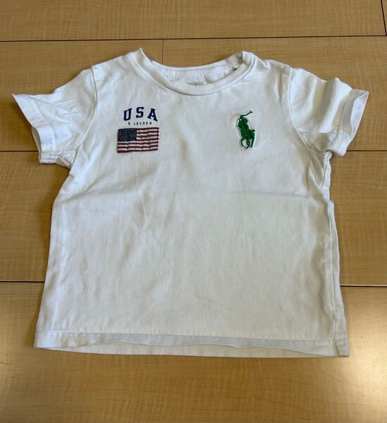 ラルフローレン ビッグポニー Tシャツ 男の子 半袖 80 90 ホワイト Tシャツ POLO RALPH LAUREN 男の子
