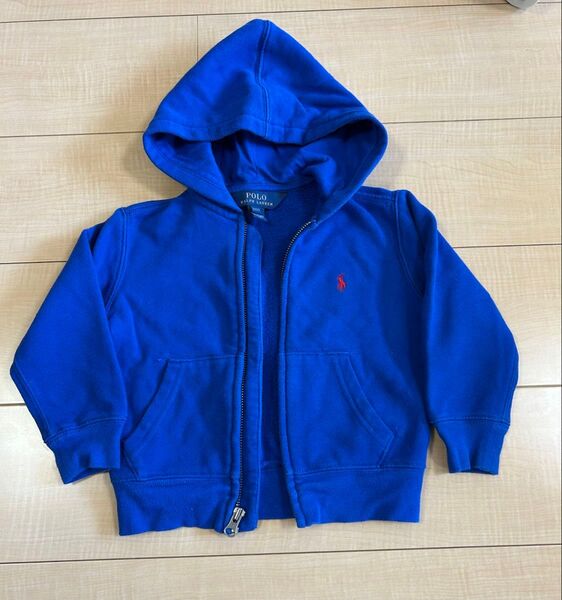 ラルフローレン パーカー 2T 90センチ 青 ブルー POLO RALPH LAUREN キッズ ジップアップ 長袖 ポロ