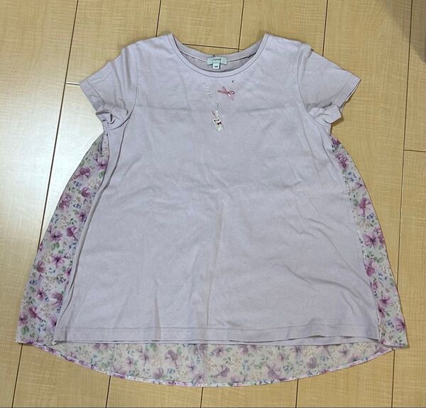 エニィファム Tシャツ 150サイズ 女の子 オンワード ピンク anyFAM カットソー キッズ 半袖Tシャツ 女の子 子供服